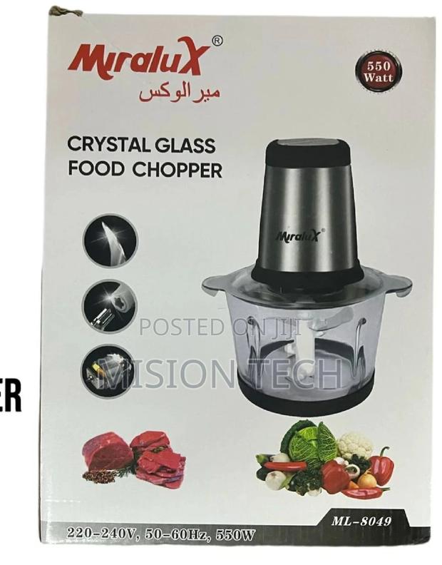 Crystals Glass Miralux Brand New Food Chopper