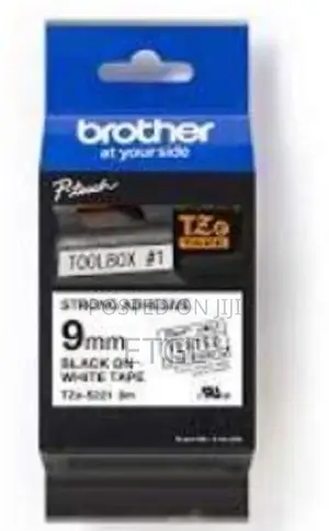 Brother TZC-S221- 9mm Black on White Laminated Tape Cartridg