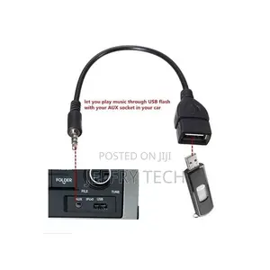 3.5mm Male Audio AUX Jack to USB 2.0 Type A