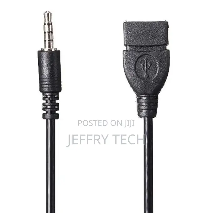 3.5mm Male Audio AUX Jack to USB 2.0 Type A