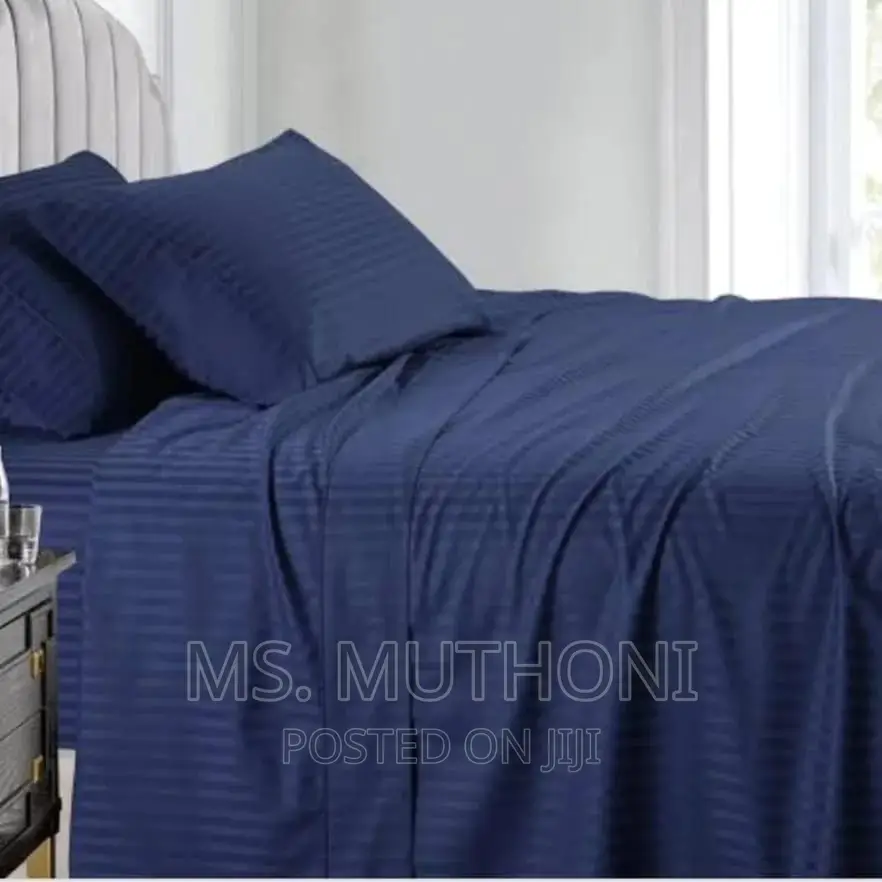 SUPER KING Size Striped Bedsheeets 7*8 2 Bedsheets 4 Pillowc