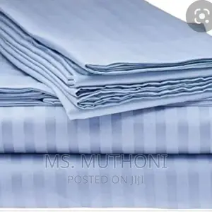 SUPER KING Size Striped Bedsheeets 7*8 2 Bedsheets 4 Pillowc