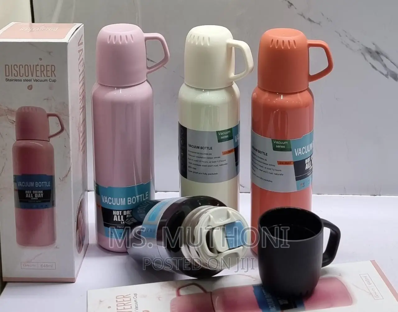 Double Wall 648ml Vacuum Thermos Available in 4 Colours