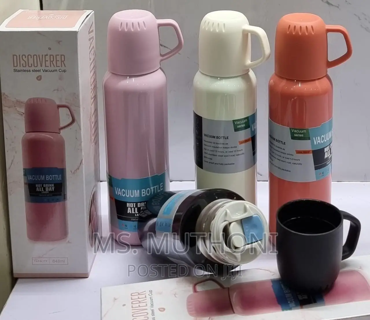 Double Wall 648ml Vacuum Thermos Available in 4 Colours