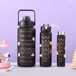 * 3 in One Motivational Bottles * Black*