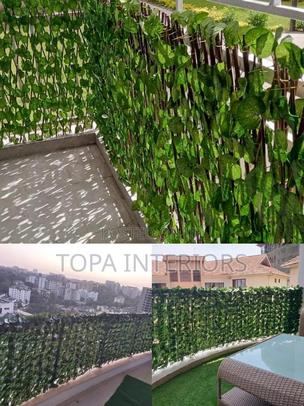 Wind Breaker Artificial Green Leaf Balcony Screening Fence - main view