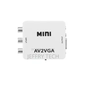 AV to VGA Adapter 1080P HD Mini VGA Converter Abs