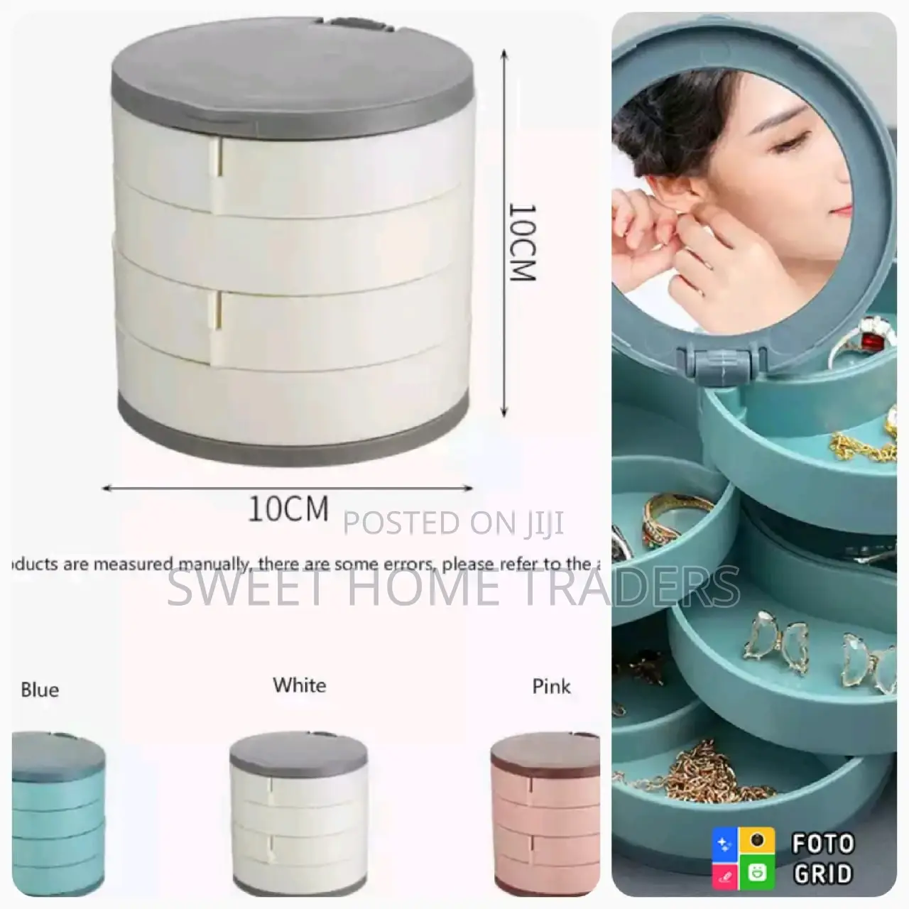 4layered Rotating Accessories Storage Box