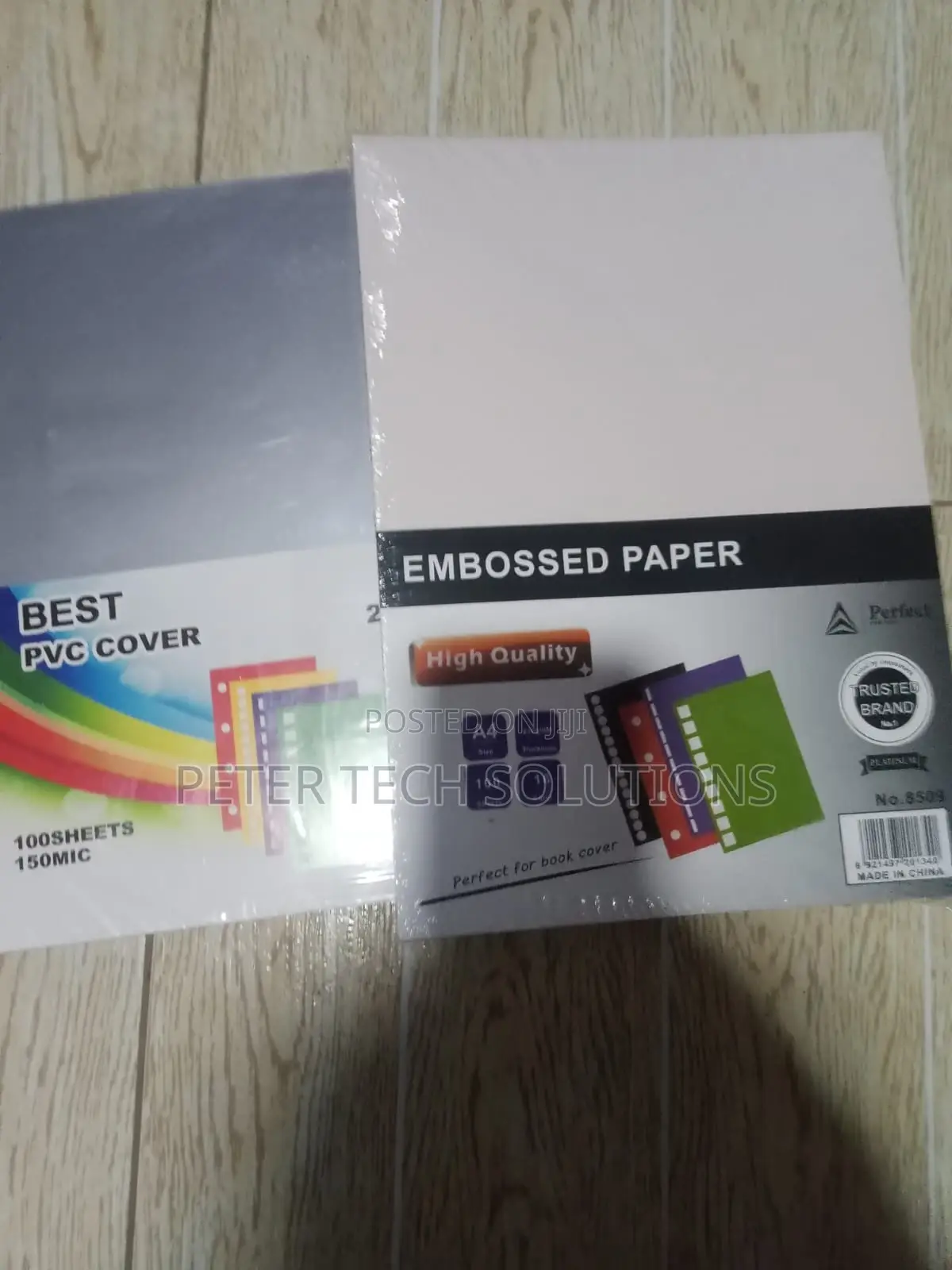 A Set of Binding Cover With Emborsed Paper Combined