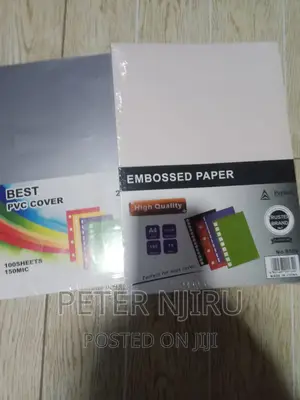 A Set of Binding Cover With Emborsed Paper Combined