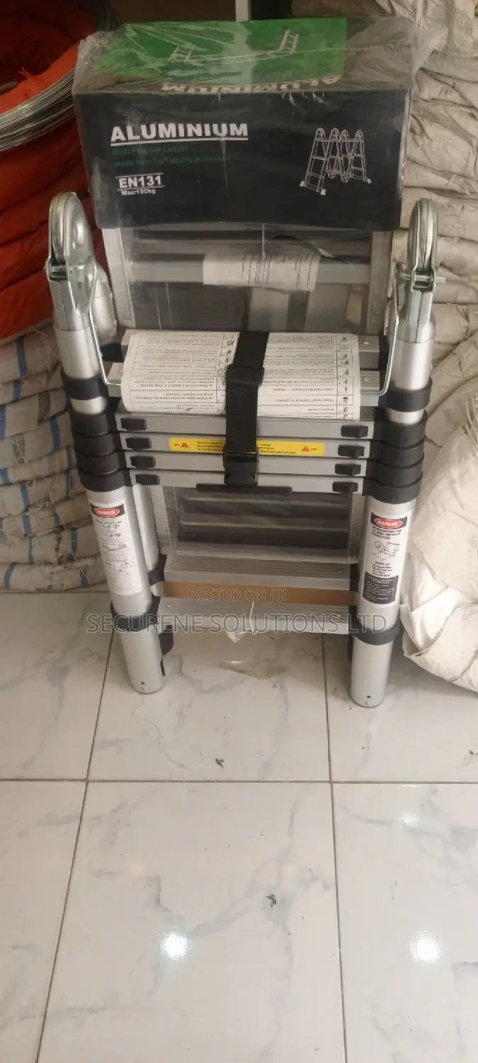 3.8 Meters Aluminium Double Telescopic Collapsible Ladder