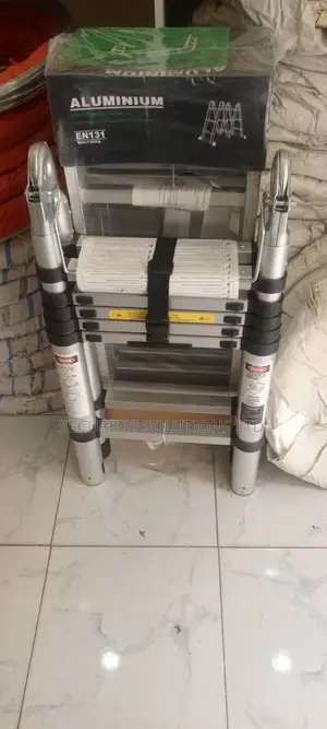 3.8 Meters Aluminium Double Telescopic Collapsible Ladder