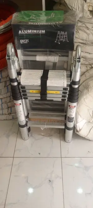 3.8 Meters Aluminium Double Telescopic Collapsible Ladder