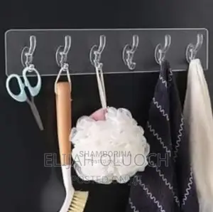 6 Hook Adhesive Strip Hanger