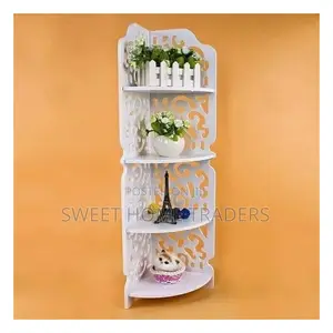 White Triangular 3 Layer Corner Shelf*