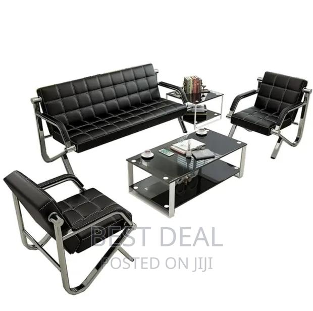 Sofa 6 Seater Leather Modern Office - thumbnail 2