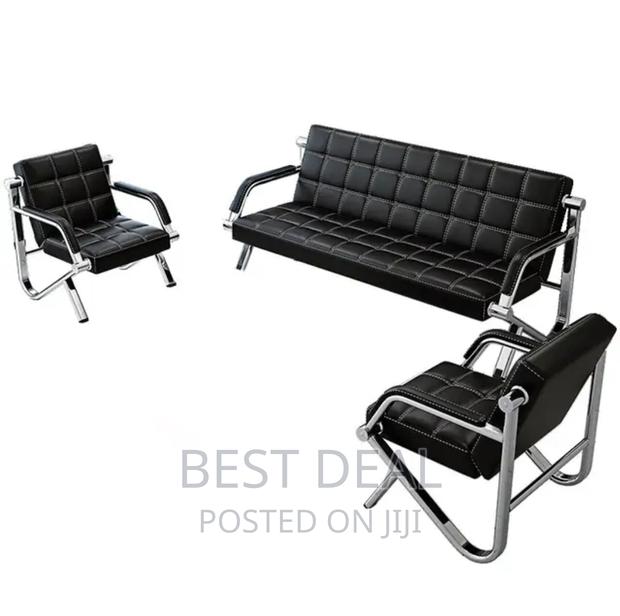 Sofa 6 Seater Leather Modern Office - main view