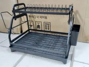 42cm High Quality Heavy Duty Carbon Free 2 Tier Dish Rack