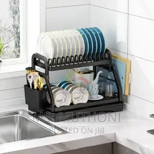 42cm High Quality Heavy Duty Carbon Free 2 Tier Dish Rack