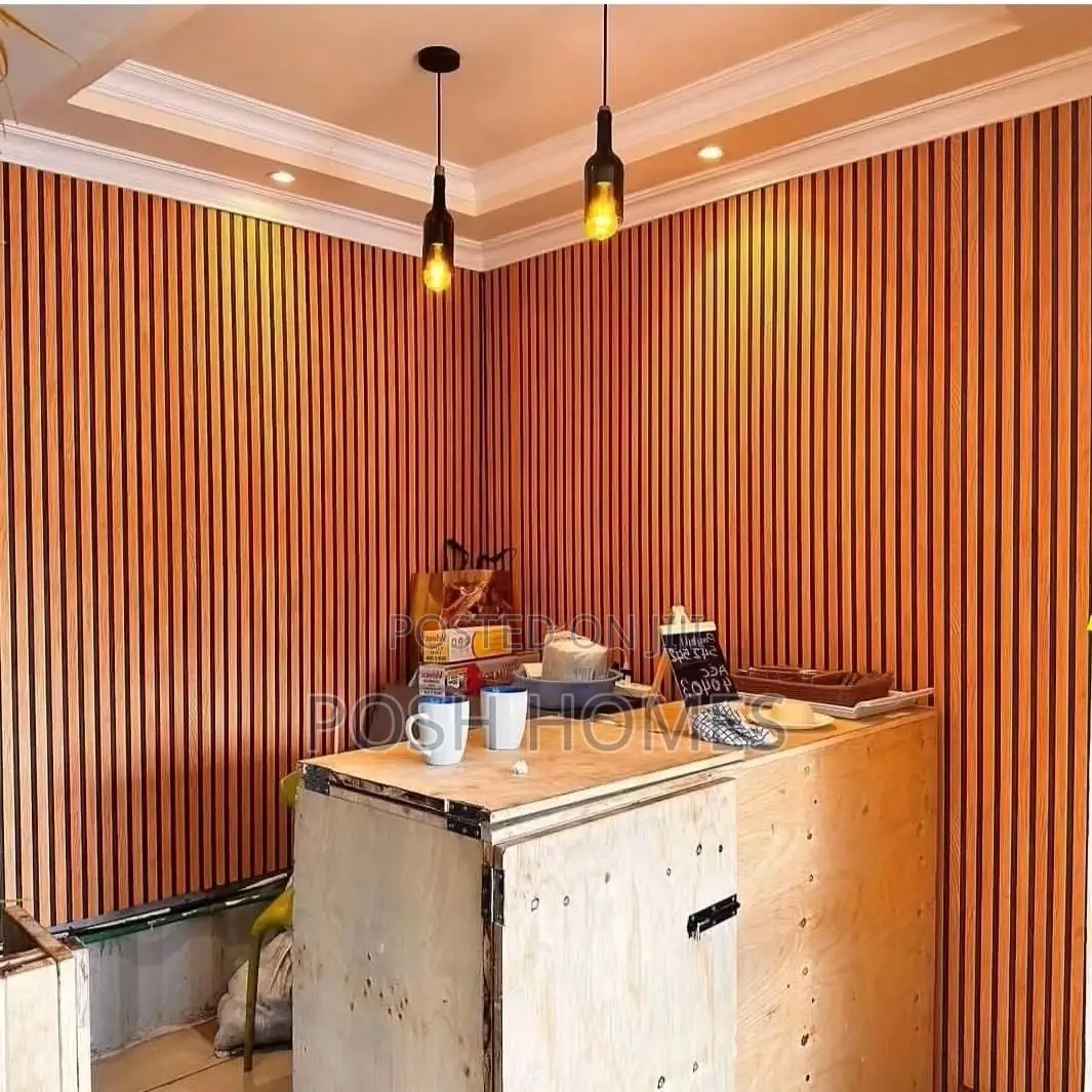 Brown WPC Fluted Wallpapers