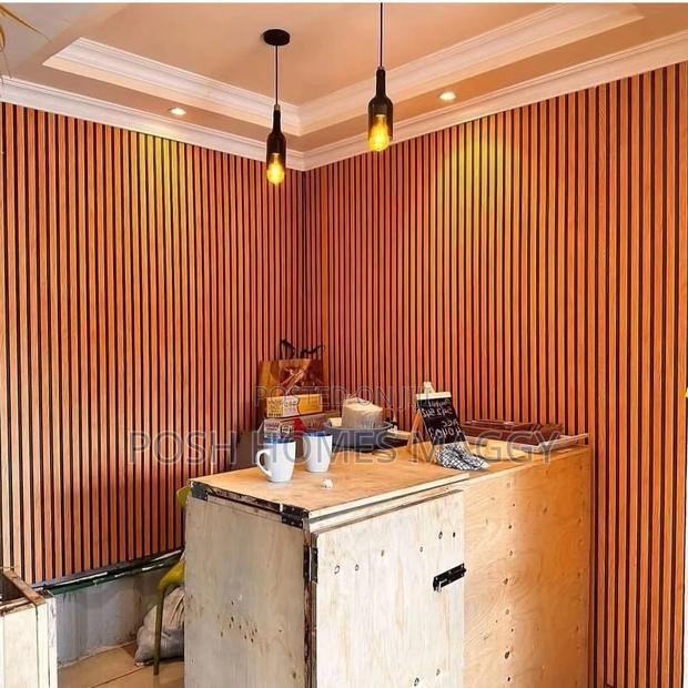 Brown WPC Fluted Wallpapers - main view