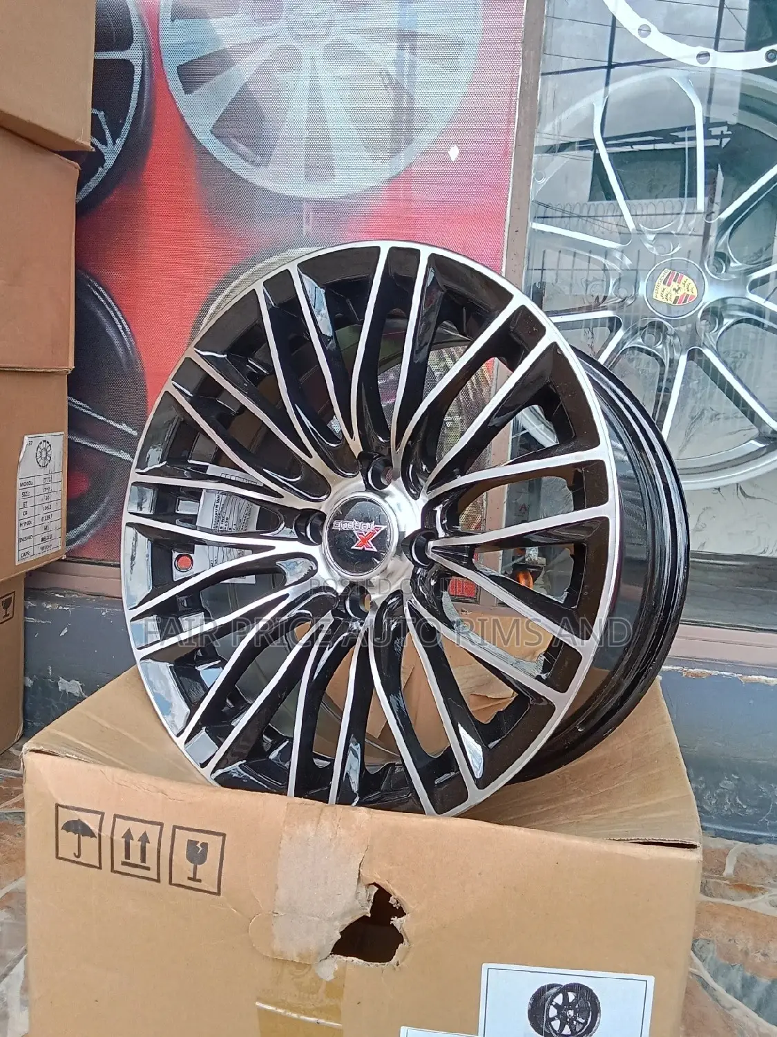 Sports Rims Black Silver Size 15/4/100