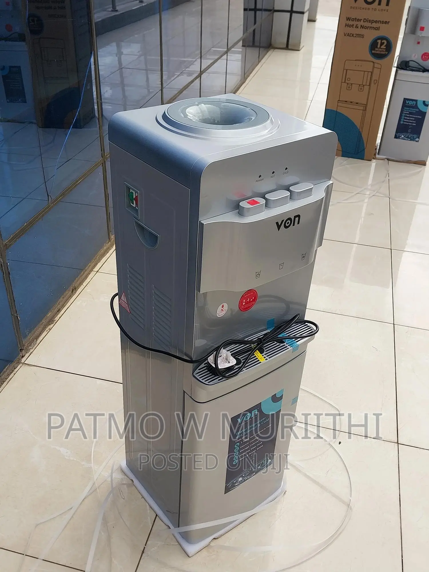 Dispenser, Von Electric Cooling Water Dispenser Silver by V