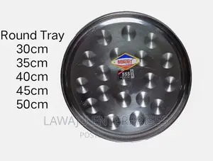 30cm Round Stainless Steel Tray