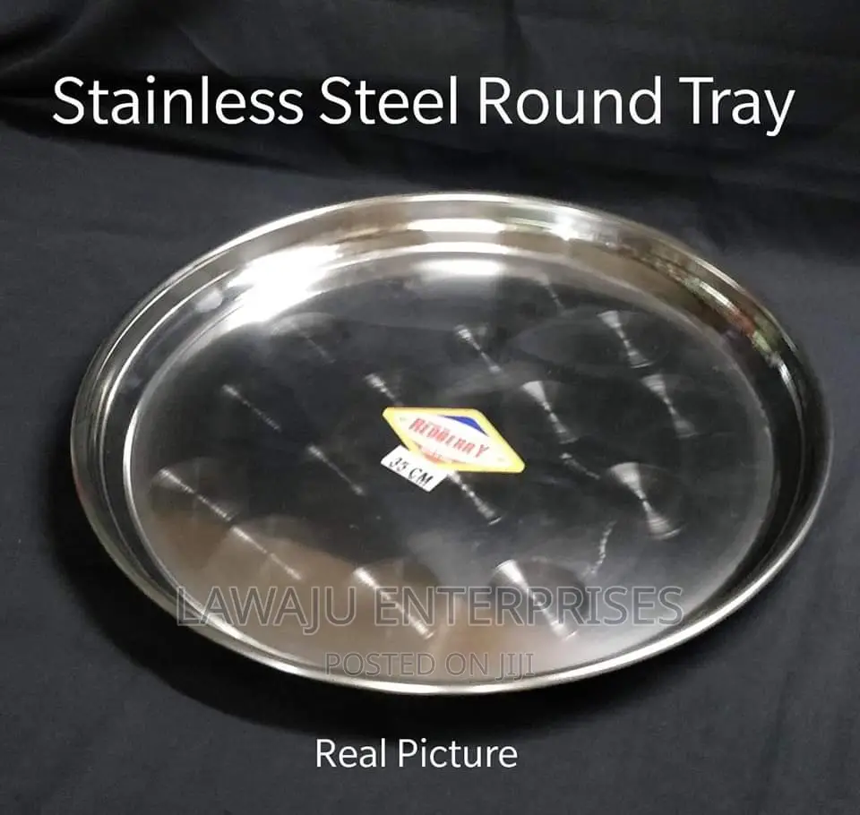 35cm Stainless Steel Round Tray
