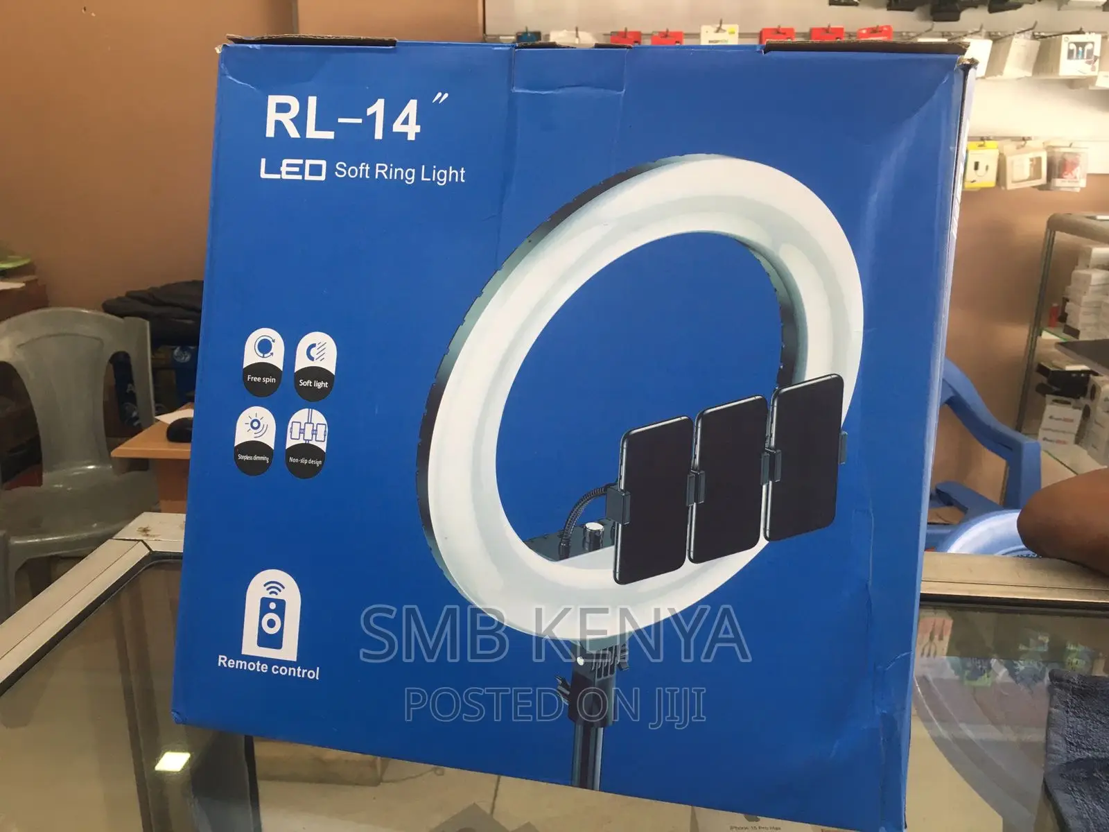 RL-14 Adjustable Brightness and Color Ring Light With Stand