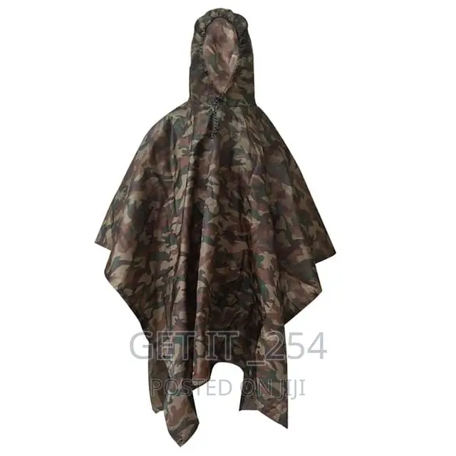 E3 in 1 Hiking Poncho Rain Coat Backpack Waterproof