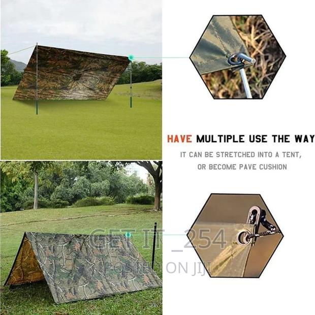 E3 in 1 Hiking Poncho Rain Coat Backpack Waterproof - thumbnail 4