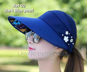 Navy Blue Sun Visor Hat - thumbnail 2