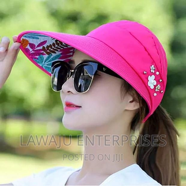 Hot Pink Sun Visor Hat - main view