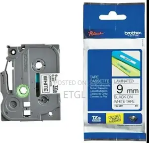 Brother Black on White Label Printer Tze-221 9mmtape