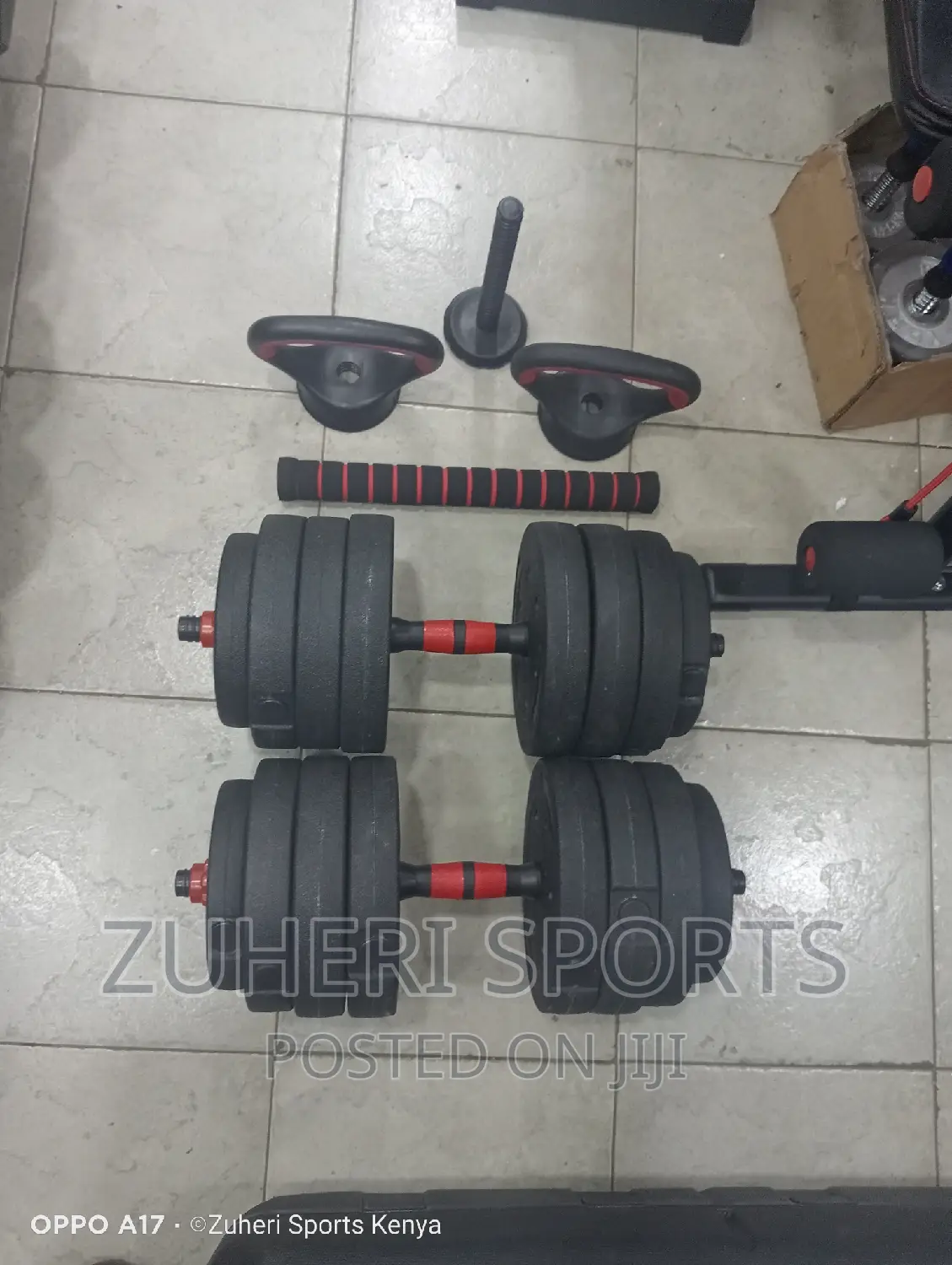 40kg Adjustable Kettlebell Set - Dumbbell, Barbell, Push-Up