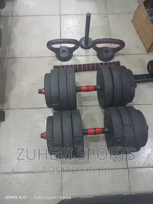 30kg Adjustable Kettlebell Set - Dumbbell, Barbell, Push Up