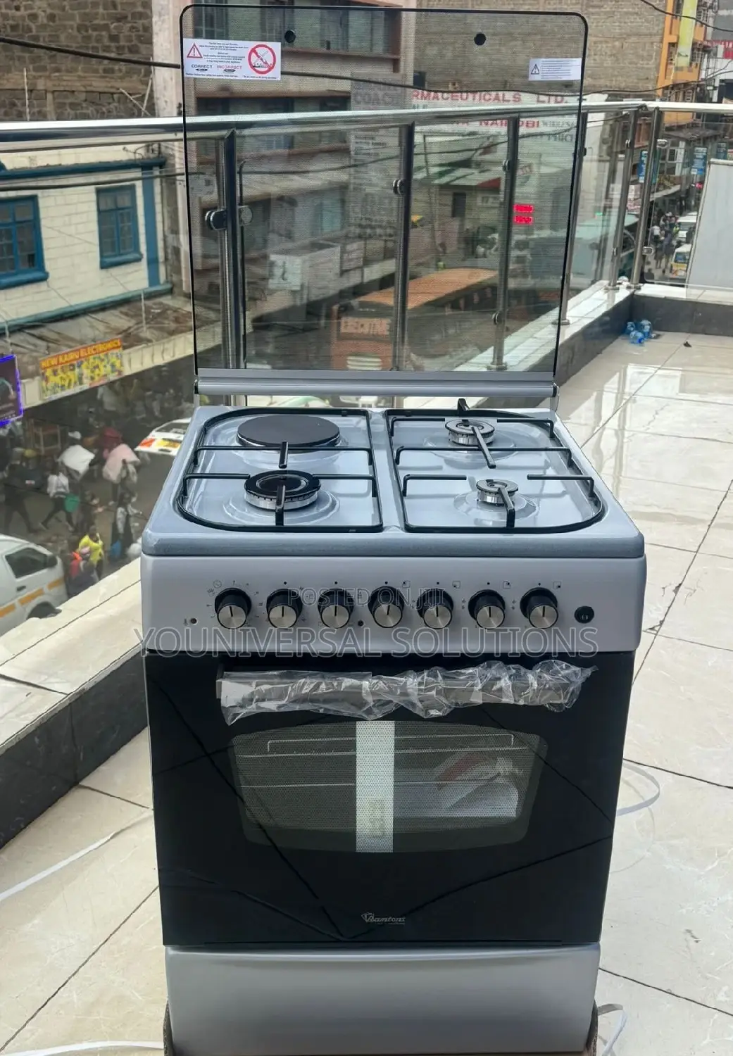 Ramtons 3g+1e 60x60 Silver Cooker- Rf/406