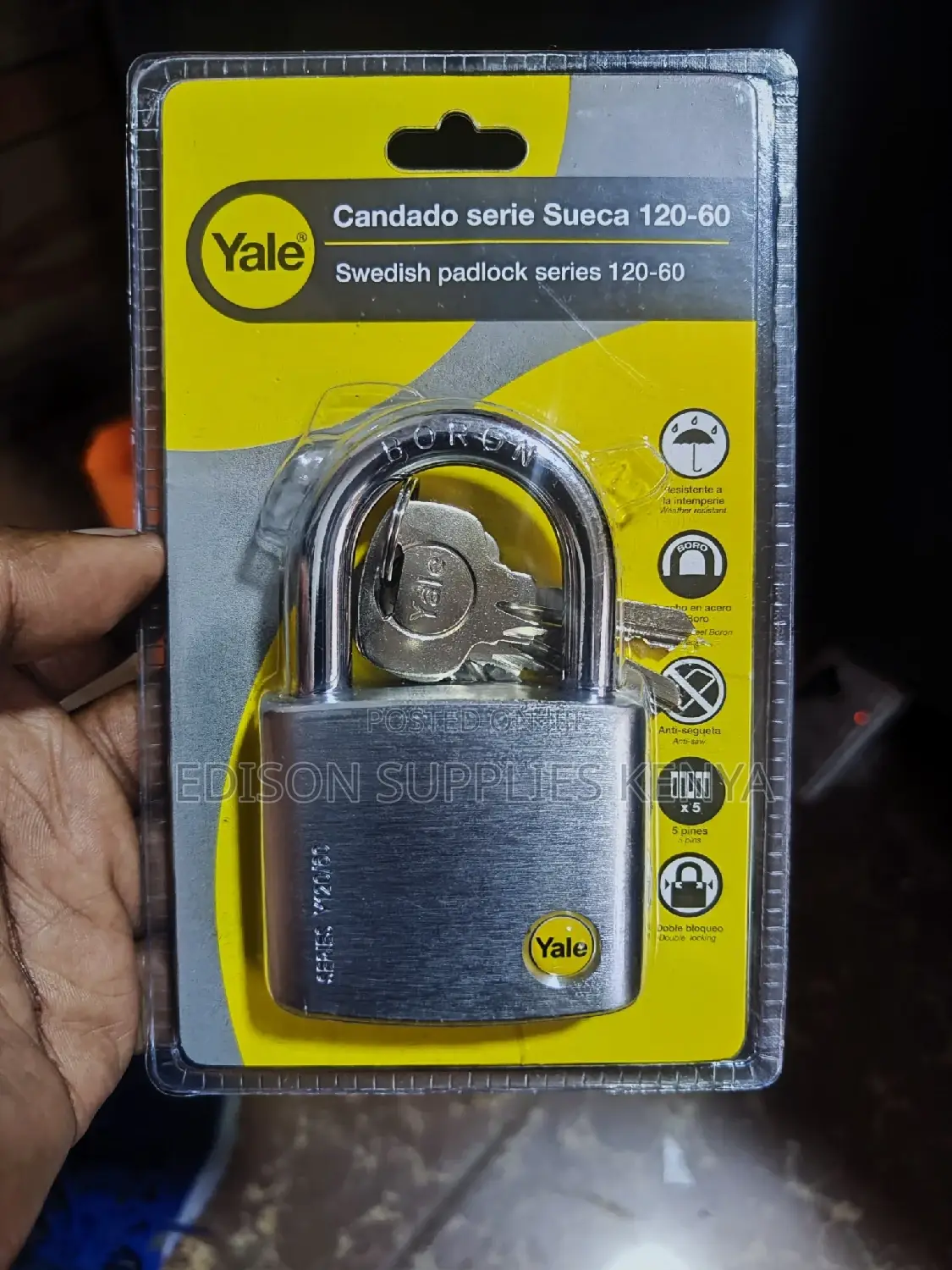 Yale Padlock Weatherproof Padlock Maximum Security Waterproof Padlock