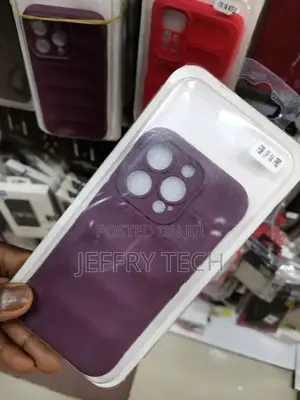 Back Cover for iPhone 14 Pro (Purple, Puffer, Pack Of: