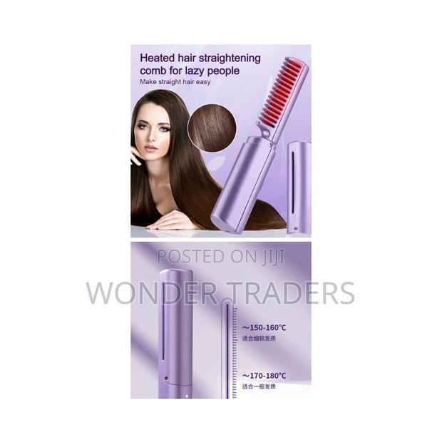 Rechargeable Hair Straightener Comb - main view