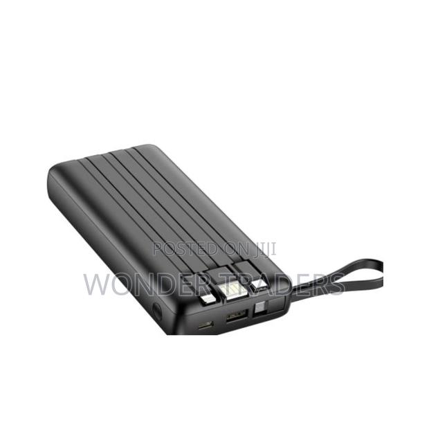 Power Bank With 4 Cables Inbuilt . Black 10000mah - main view