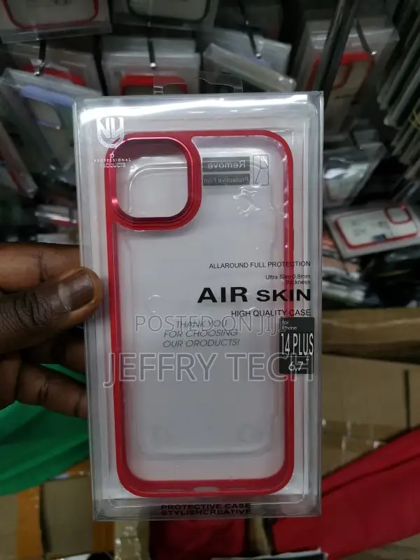 iPhone 14 /Plus Clear Hybrid Color TPU Frame Hard Case Cove