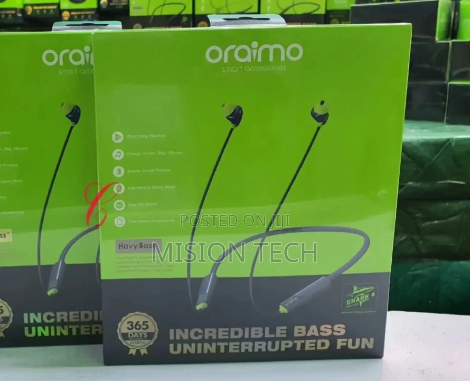 Bluetooth Shark 4 Neckband Oraimo