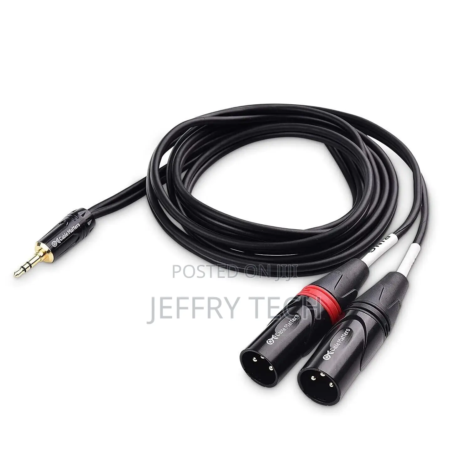 3.5mm 1/8" TRS Male to Dual XLR Male Stereo Splitter Audio C