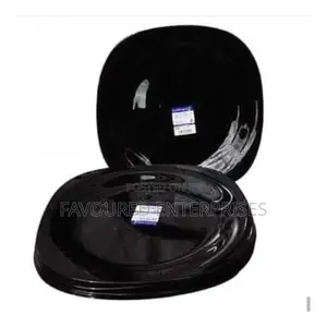 Luminarc Set of 6 Luminarc Black Quadra Plates