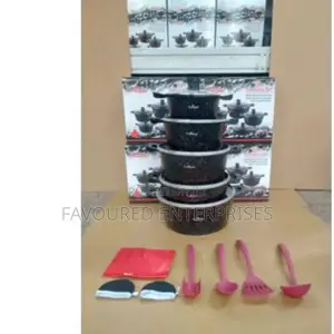 Unique 17 PCS High Nonstick Granite Coated Cookware Set