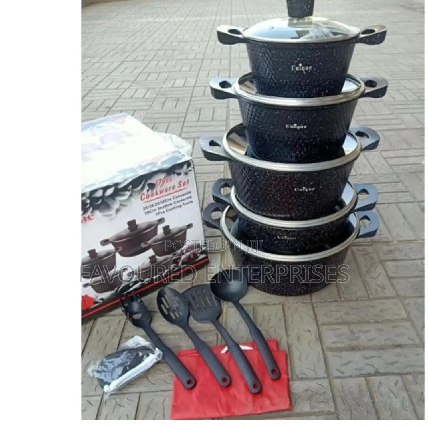 UNIQUE Original Granite Nonstick 17 PCS