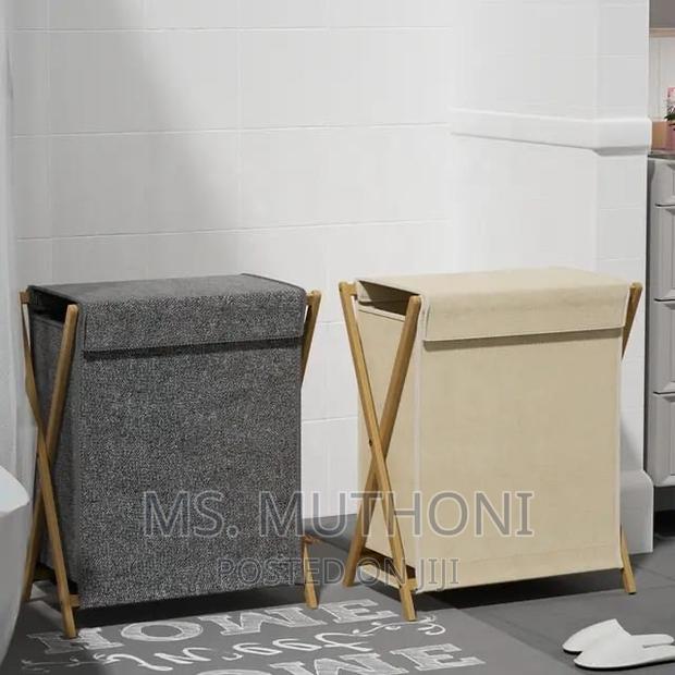 Foldable Laundry Hamper With Cover Lid* - main view