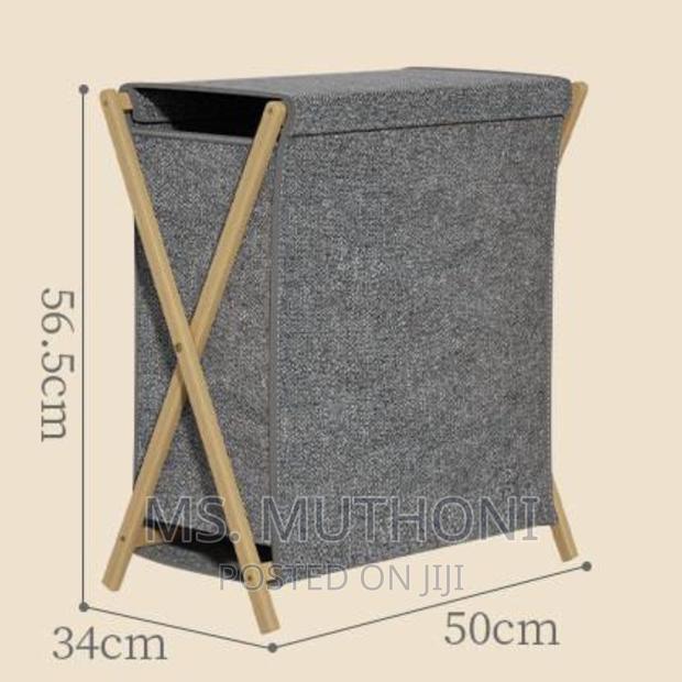 Foldable Laundry Hamper With Cover Lid* - thumbnail 2
